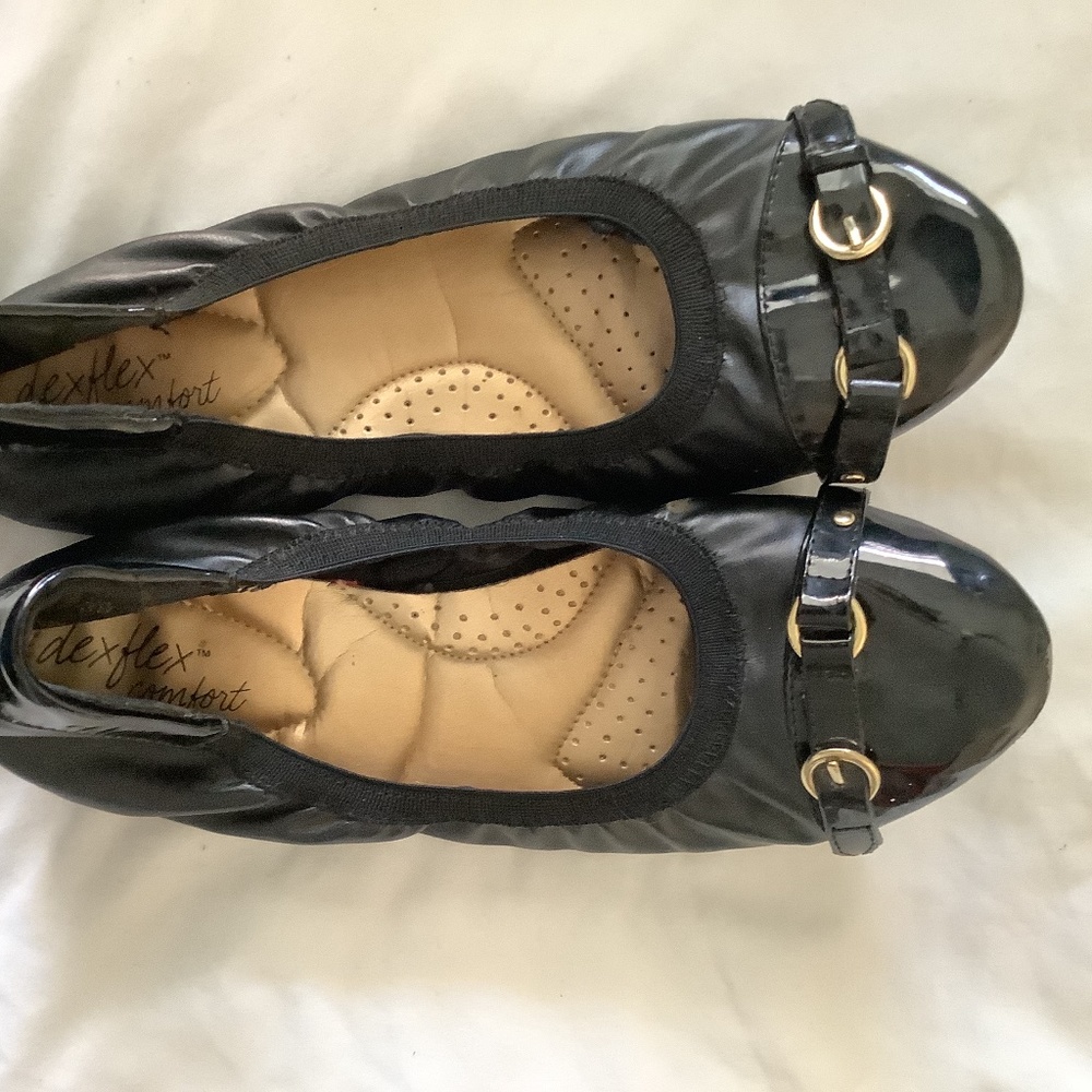 COPY - Size 8.5 dex flex comfort black flats